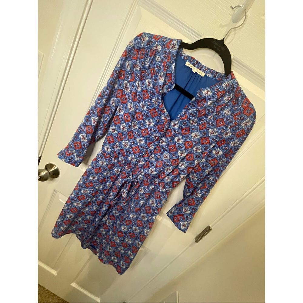 Daniel Rainn XS blue midi dress long sleeve